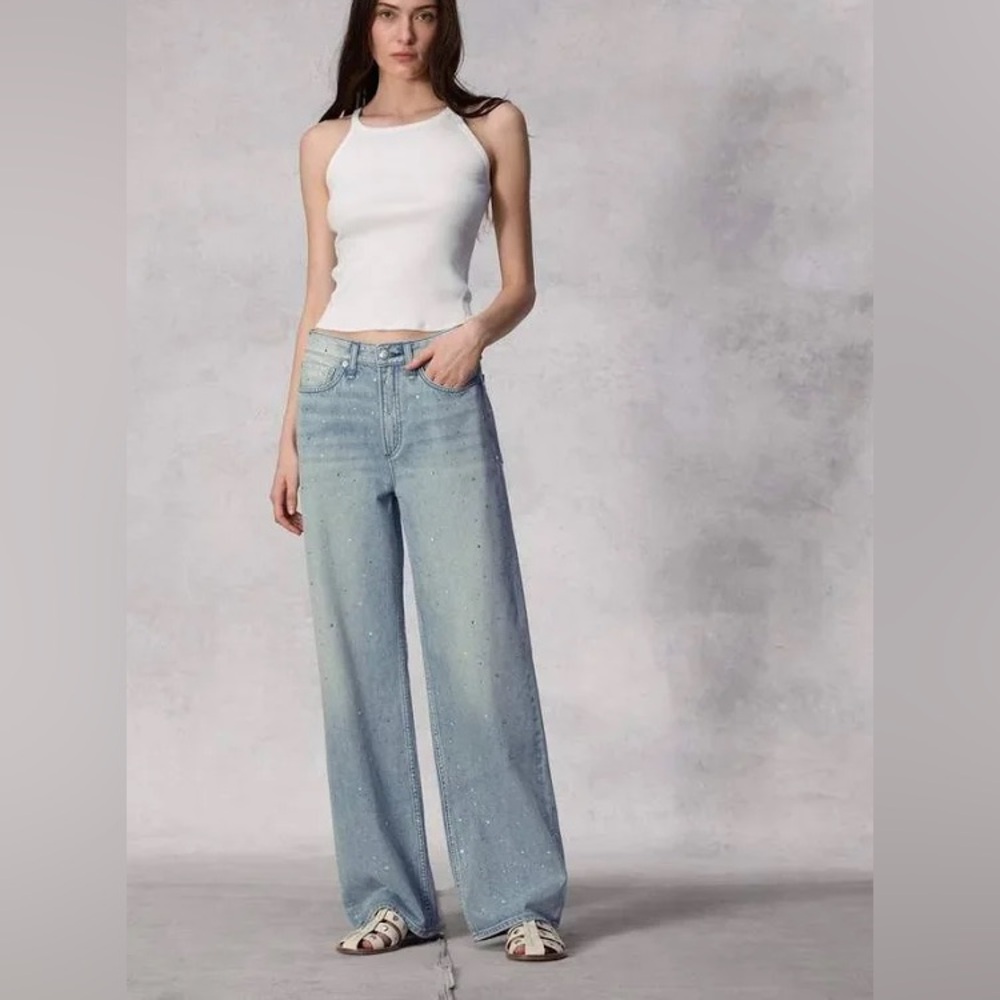 Rag & Bone Logan Rhinestone Jeans